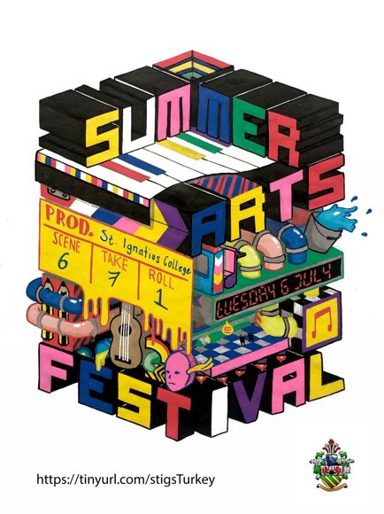 Summer arts festival poster 2021 with link